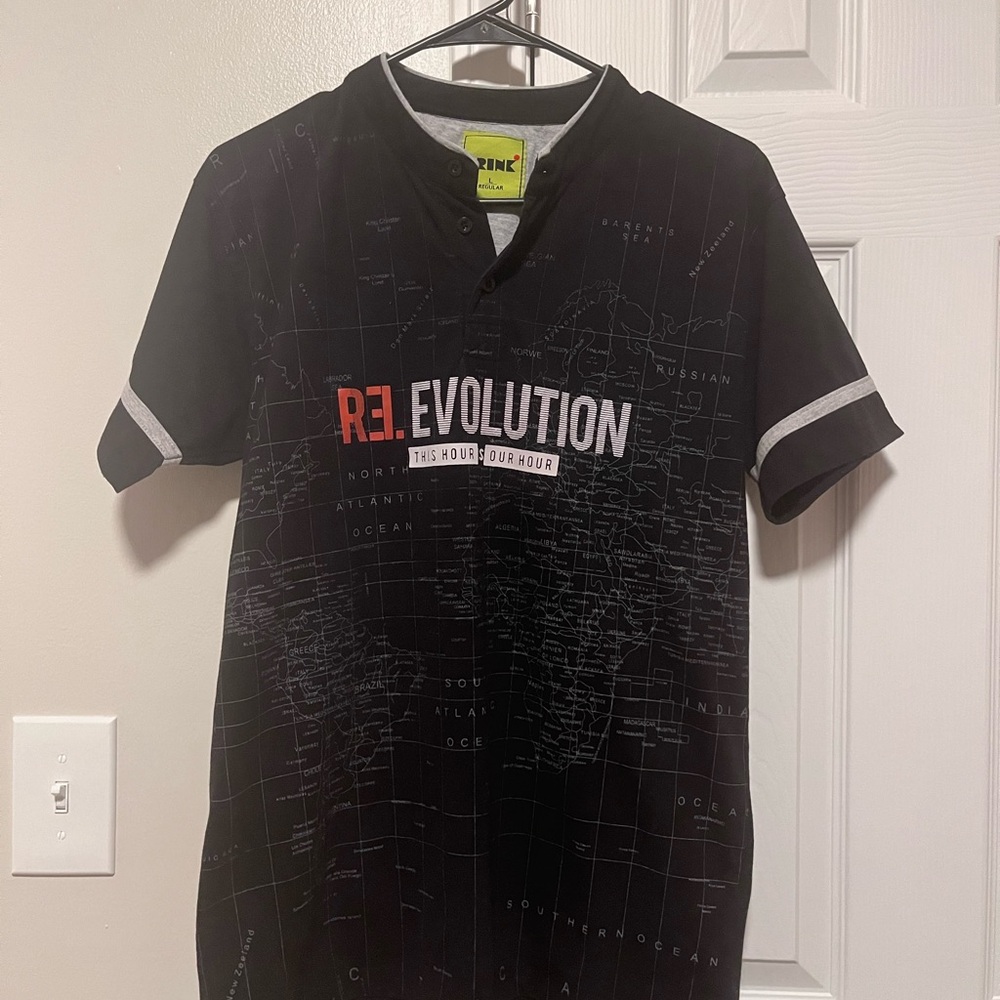Black Graphic Polo Shirt